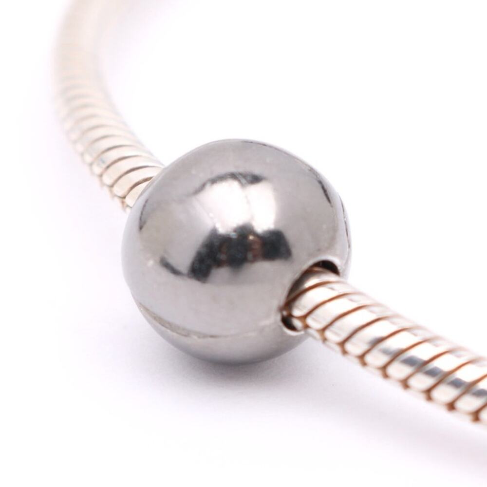 One Authentic PANDORA Sterling Silver Black Rhodium Sphere Clip